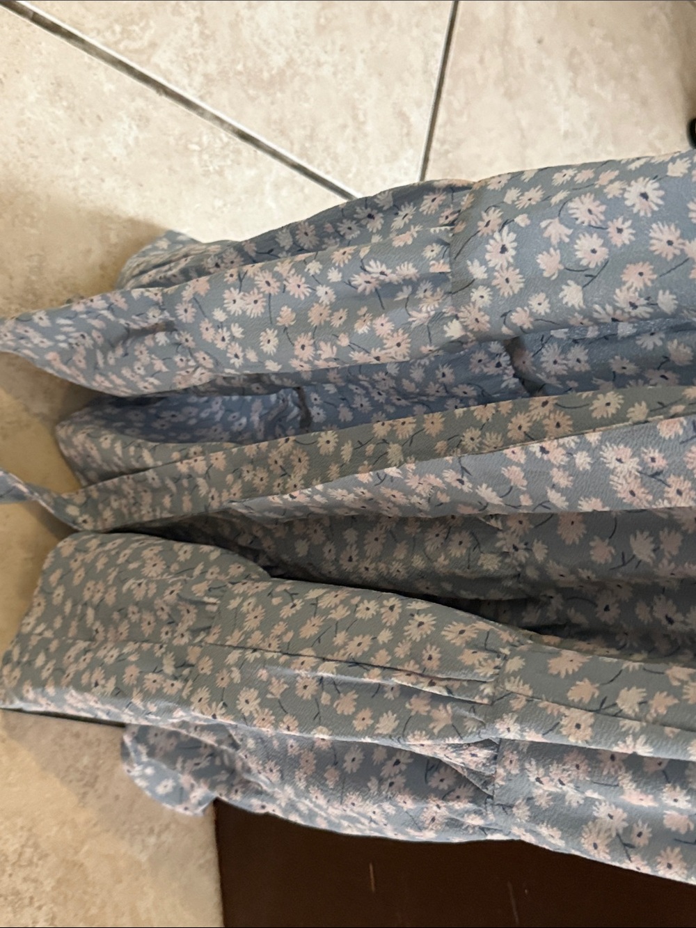 Monteau Los Angeles Blue Floral Midi Dress - Picture 5 of 6